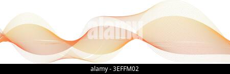 Elegant Orange Abstract Wave Mesh Background for Creative Business Branding Design Stock Vector