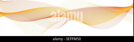 Elegant Orange Abstract Wave Mesh Background for Creative Business Branding Design Stock Vector