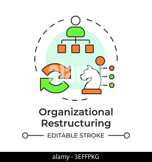 Organizational restructuring multi color concept icon Stock Vector