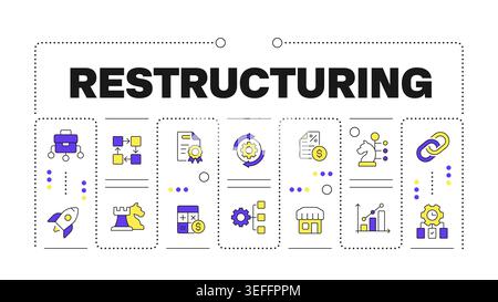 Restructuring word concept isolated on white Stock Vector