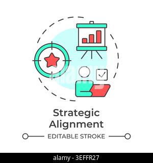 Strategic alignment multi color concept icon Stock Vector