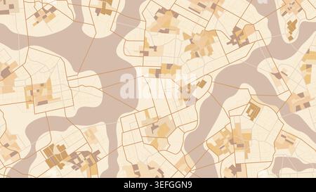 Abstract map background. Colorful zone on map. Transportation and roads. Digital art. Editable vector illustration Stock Vector