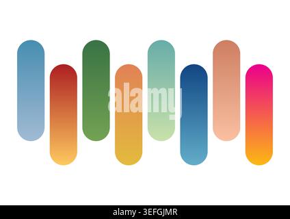 eight step gradient set. gradient backgrounds set. Stock Vector