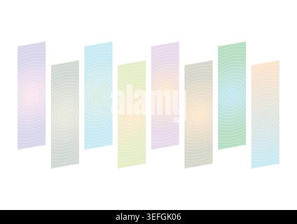 eight options pastel gradients. gradient set in pastel colors. Stock Vector