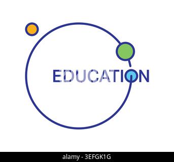 education logo. education word and orbit concept. Stock Vector
