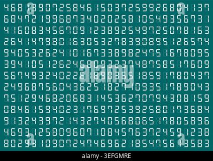 Electronic Digital Numbers Vector Background with Technology Data Stream Concept Stock Vector