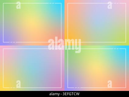 four option gradient set. gradient backgrounds. Stock Vector