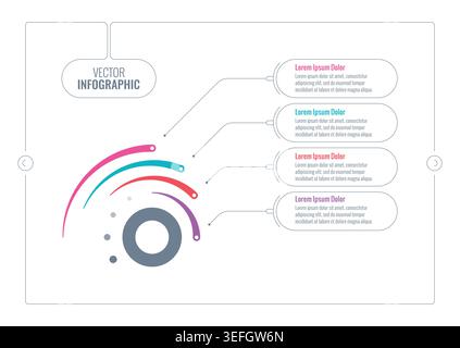 geometric infographic template. Stock Vector