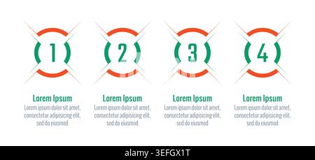 four steps information template. infographic template with four options Stock Vector