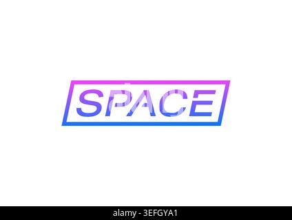 gradient space logo. space concept on white background. Stock Vector