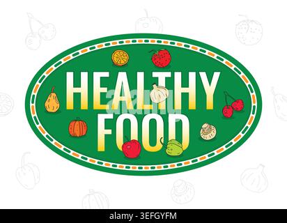 fruit, vegetable illustration and healthy food concept. hand drawn fruits and vegetables drawings Stock Vector