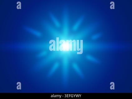 glowing light on dark blue background. bright light background Stock Vector
