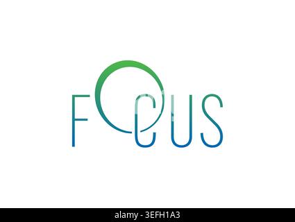 gradient focus concept. green-blue gradient focus logo. Stock Vector