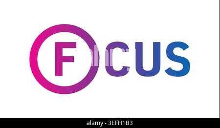 gradient focus logo on white background. focus logo. Stock Vector