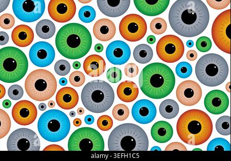 gray, brown, green, blue eyes background. colorful eyes background. Stock Vector