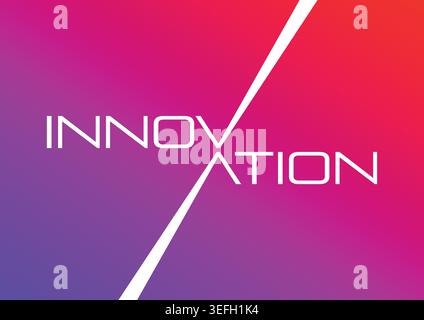 gradient innovation logo. innovation concept. innovation logo for education, business. word of innovation. Stock Vector