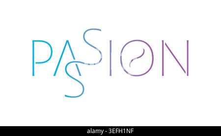 gradient passion logo on white background. Stock Vector