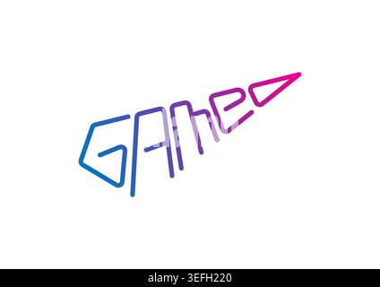 gradient game logo. different form game logo. Stock Vector