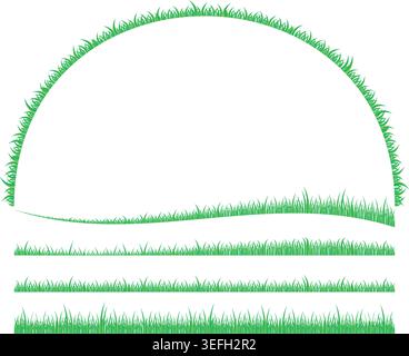 green grass. green grass forms in white background Stock Vector