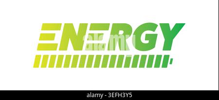 green gradient energy logo. battery and energy concept Stock Vector
