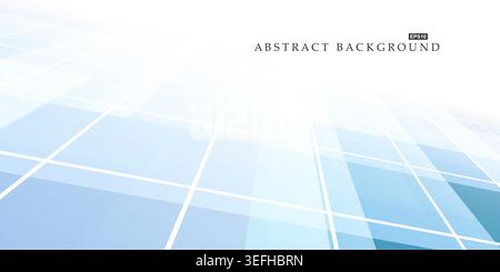 Blue abstract digital futuristic background with vision perspective. Bright glass screen design. Science and technology business concept Stock Vector
