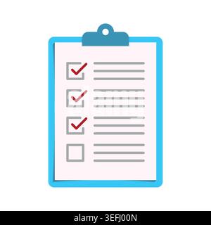 checklist icon with check marks. Clipboard or checkboard symbol concept of audit, Planning, approval, report and doc Stock Vector