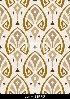 Retro seamless pattern from the 50s and 60s. Seamless abstract Vintage background in sixties style. Art deco. Vector illustration Stock Vector