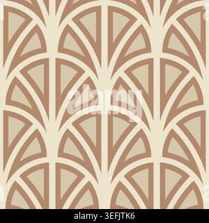 Retro seamless pattern from the 50s and 60s. Seamless abstract Vintage background in sixties style. Art deco. Vector illustration Stock Vector