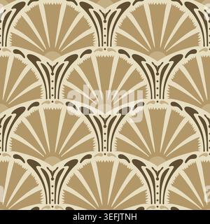 Retro seamless pattern from the 50s and 60s. Seamless abstract Vintage background in sixties style. Art deco. Vector illustration Stock Vector