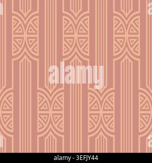 Retro seamless pattern from the 50s and 60s. Seamless abstract Vintage background in sixties style. Art deco. Vector illustration Stock Vector