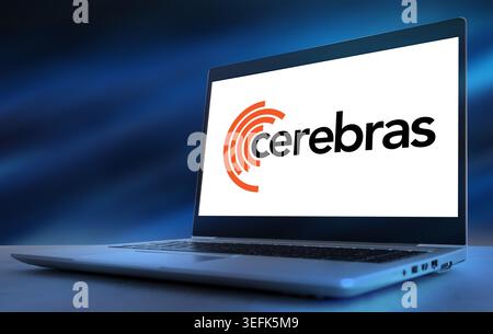 Cerebras Systems displayed on laptop Stock Photo