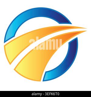 Letter o minimal corporate business logo design Stock Vector