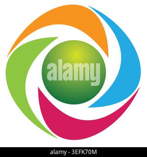 3d custom logo design and branding Stock Vector