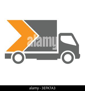 Creative care box truck logo design Stock Vector
