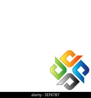 Abstract modern square letter x logo design Stock Vector