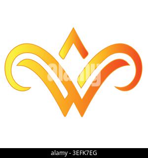 Logo made with letter w Stock Vector