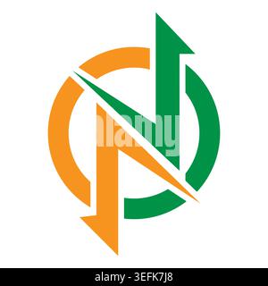 Company n letter logo design Stock Vector