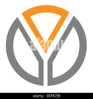 Multiple business letter y logo design Stock Vector