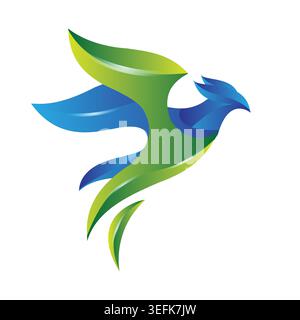 Phoenix logo design idea vector Stock Vector