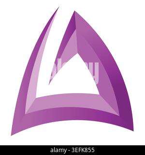 Letter a logo design 3d brand Stock Vector