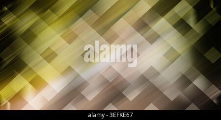 Vibrant abstract image featuring a geometric pattern of intersecting rectangles in shades of yellow, brown, and white, with dynamic light effects and Stock Photo