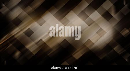 This image showcases a geometric pattern with brown and beige tones on a dark background, featuring intersecting lines and shapes with light effects t Stock Photo