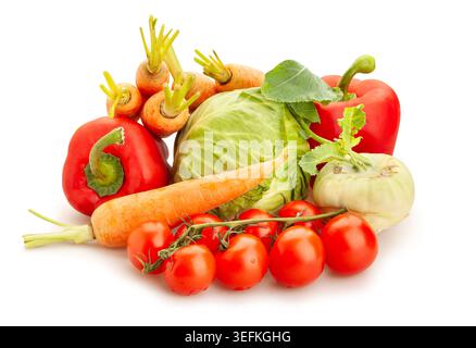 vegetable mix path isolated on white Stock Photo