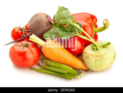 vegetable mix path isolated on white Stock Photo