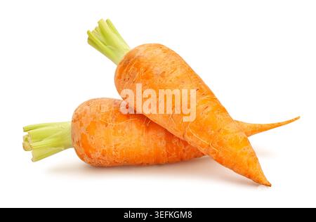 carrots path isolated on white Stock Photo