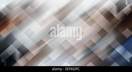 An abstract background featuring a pattern of diagonal intersecting bands in shades of gray, white, and soft brown, creating a modern, textured effect Stock Photo