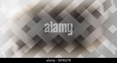 An elegant monochrome abstract background featuring a grid of intersecting diagonal squares with a soft, blurred light effect. Stock Photo