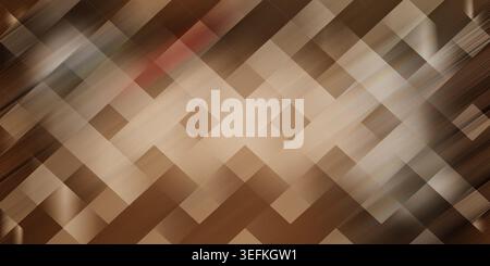 This image showcases a warm abstract pattern featuring intersecting brown and beige rectangles in various shades, arranged diagonally with subtle grad Stock Photo