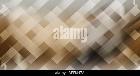 This image showcases a geometric pattern featuring intersecting rectangles in various shades of beige and tan. The rectangles are arranged in a crissc Stock Photo