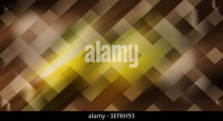 Stunning abstract image featuring a geometric pattern of intersecting rectangles in shades of yellow, brown, and gray, creating a vibrant and dynamic Stock Photo